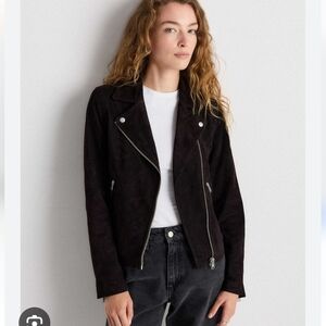Quince 100% Suede Biker Jacket NWT Sz M